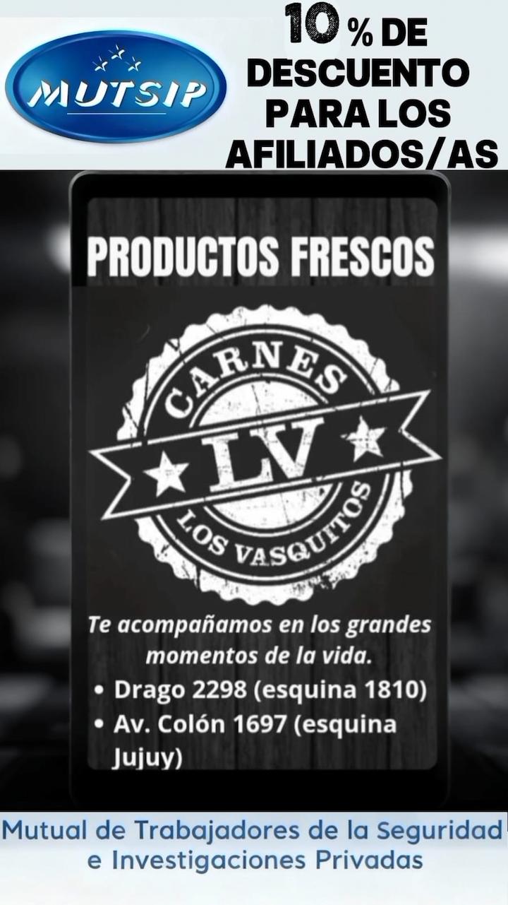 Carnes LV Los Vasquitos - Beneficio MUTSIP para asociados