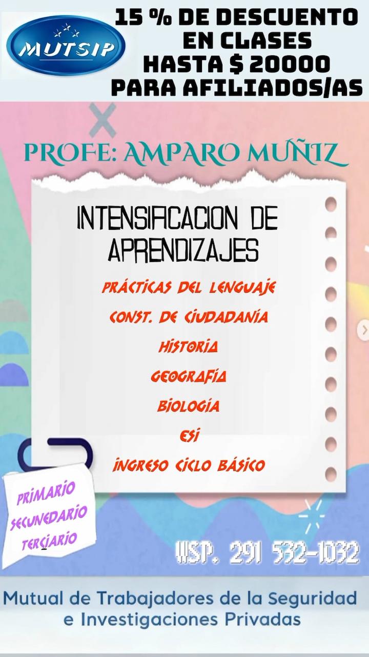 Intensificación de aprendizajes Amparo Muñiz - Beneficio MUTSIP para asociados