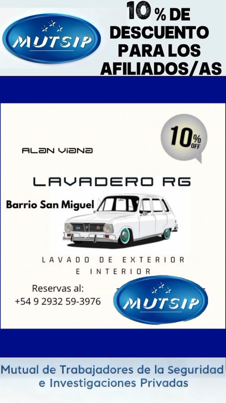 Lavadero RG - Beneficio MUTSIP para asociados
