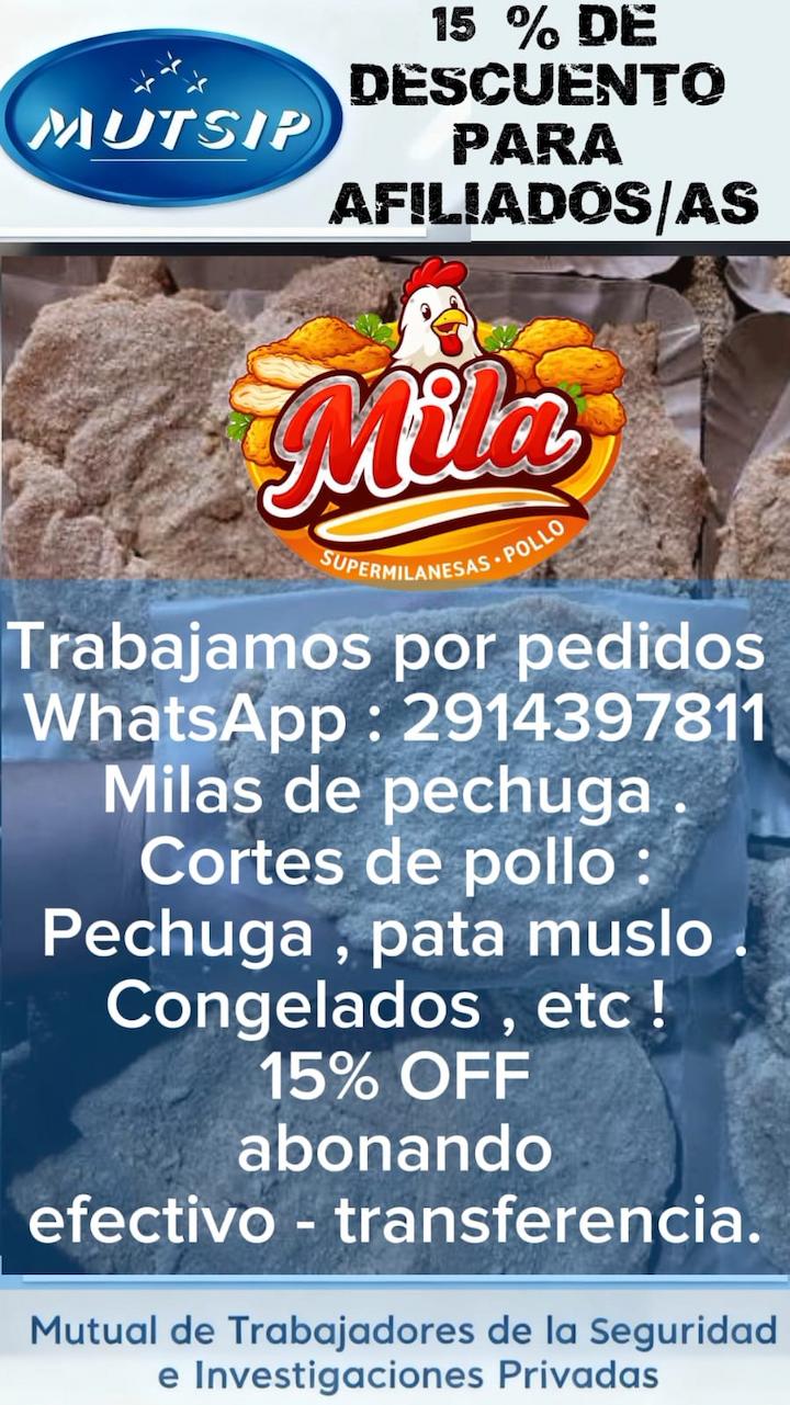 Mila Supermilanesas Pollo - Beneficio MUTSIP para asociados
