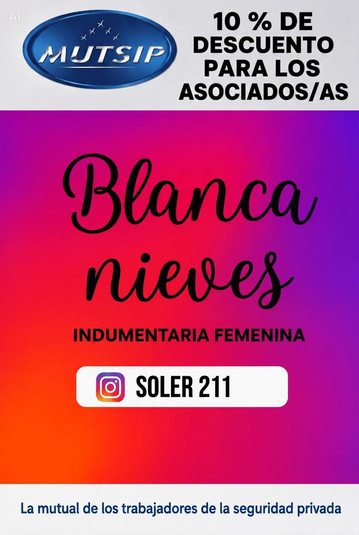 Blanca Nieves Indumentaria Femenina - Beneficio MUTSIP para asociados