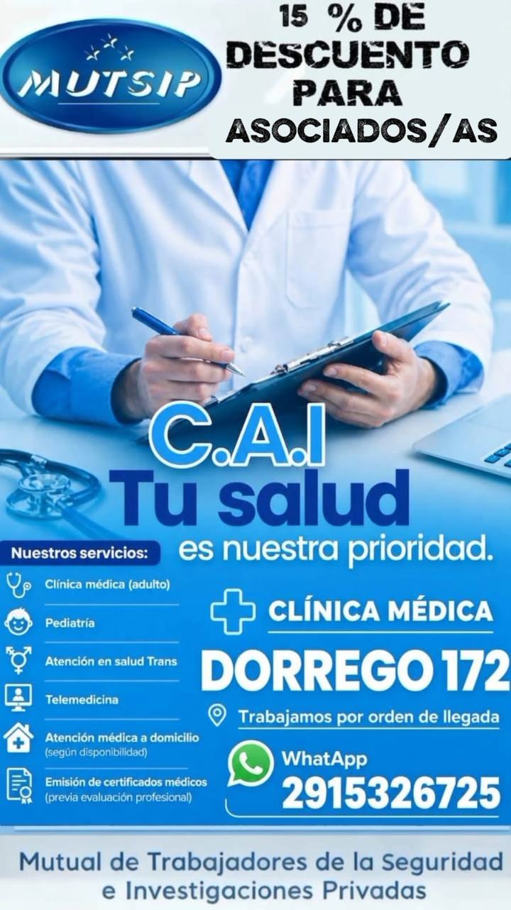 Clínica Médica C.A.I. - Beneficio MUTSIP para asociados