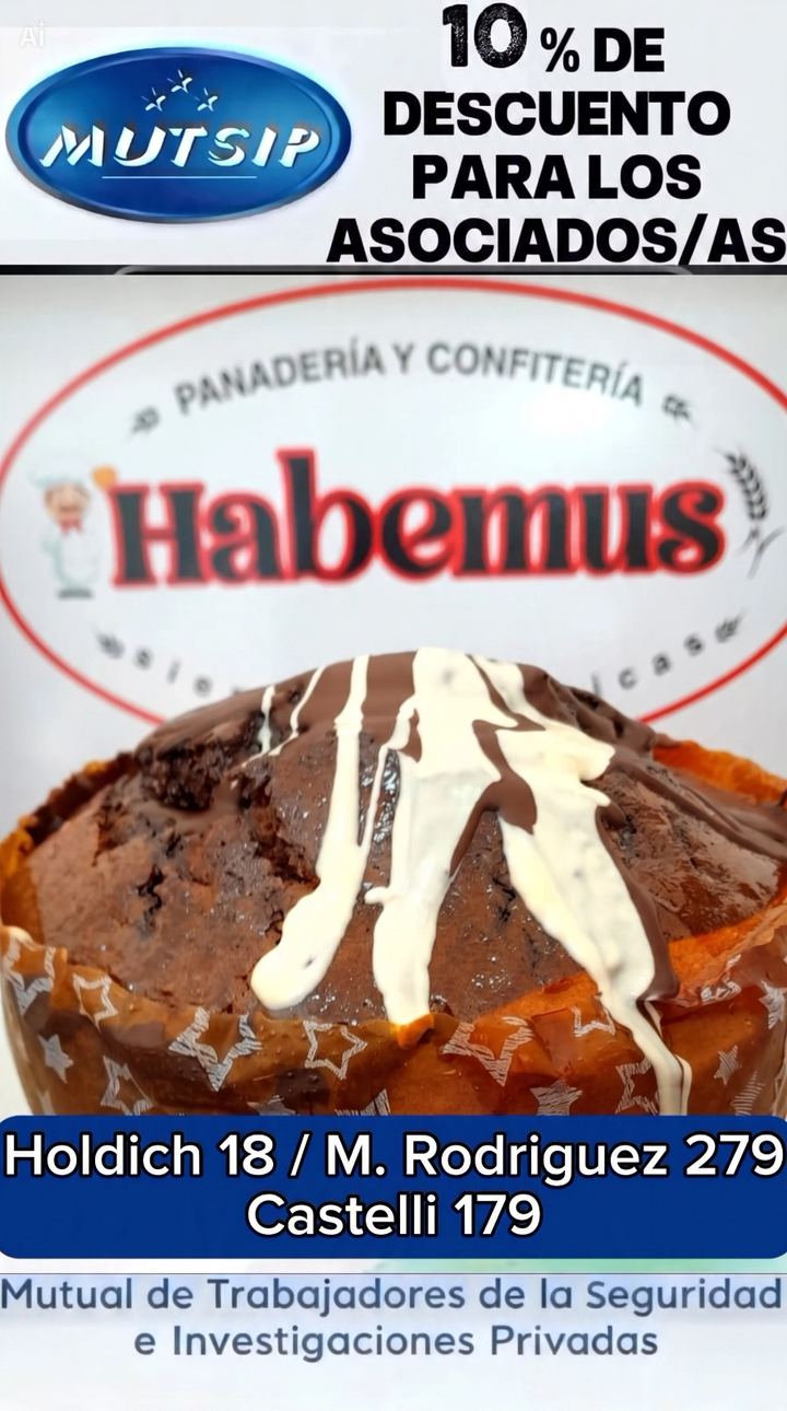 Panadería y Confitería Habemus - Beneficio MUTSIP para asociados
