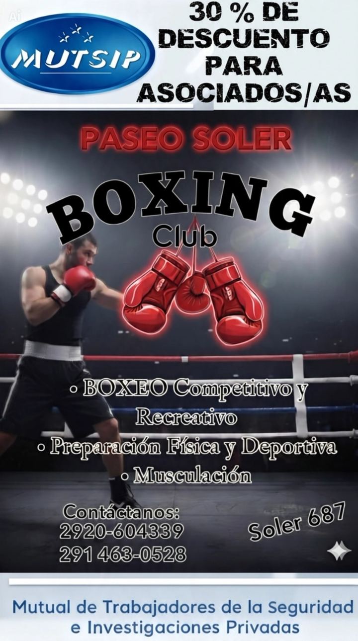 Paseo Soler Boxing Club - Beneficio MUTSIP para asociados