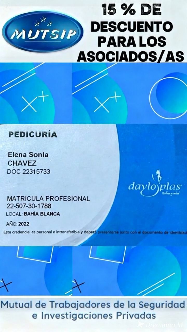 Pedicuría Dayloplas con Elena Sonia Chávez - Beneficio MUTSIP para asociados