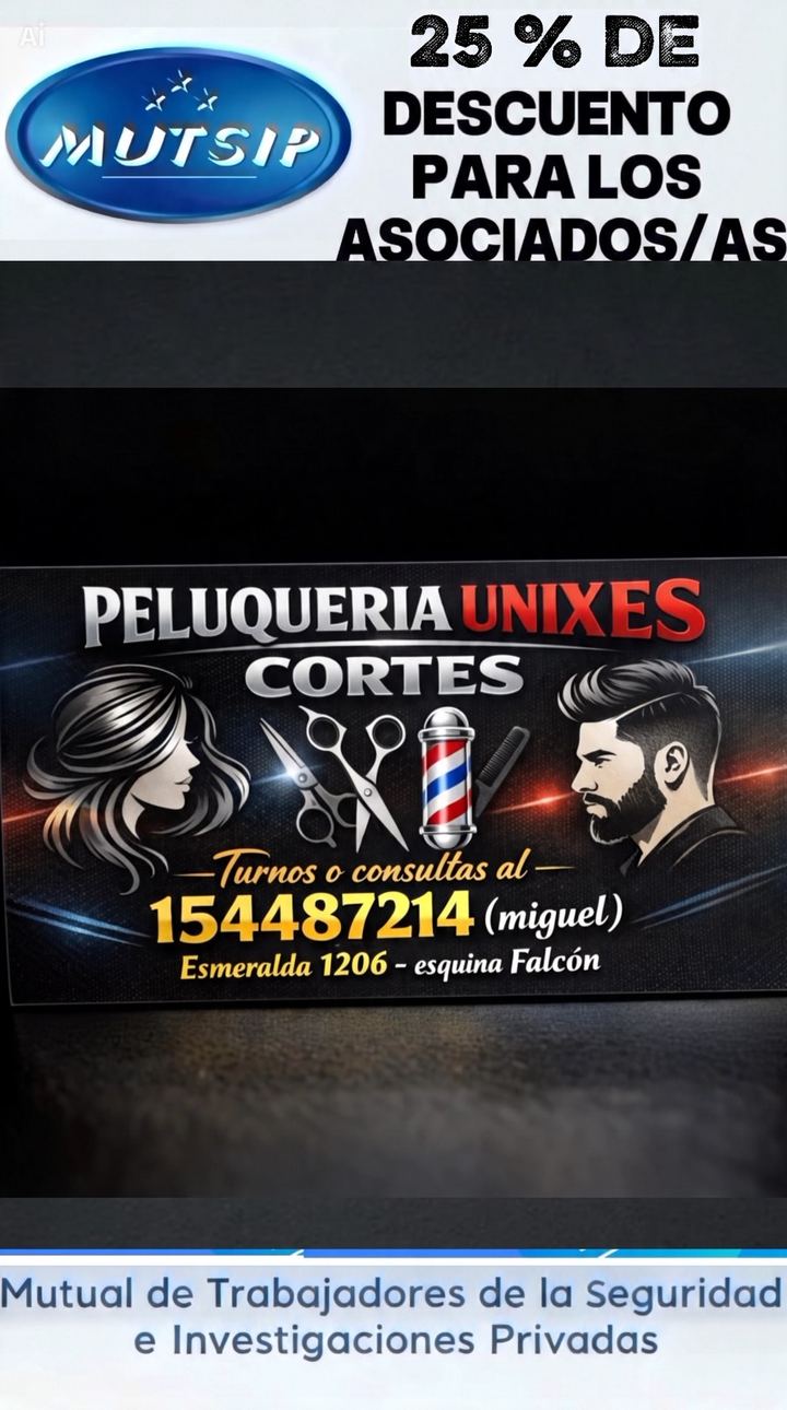 Peluquería Unixes - Beneficio MUTSIP para asociados