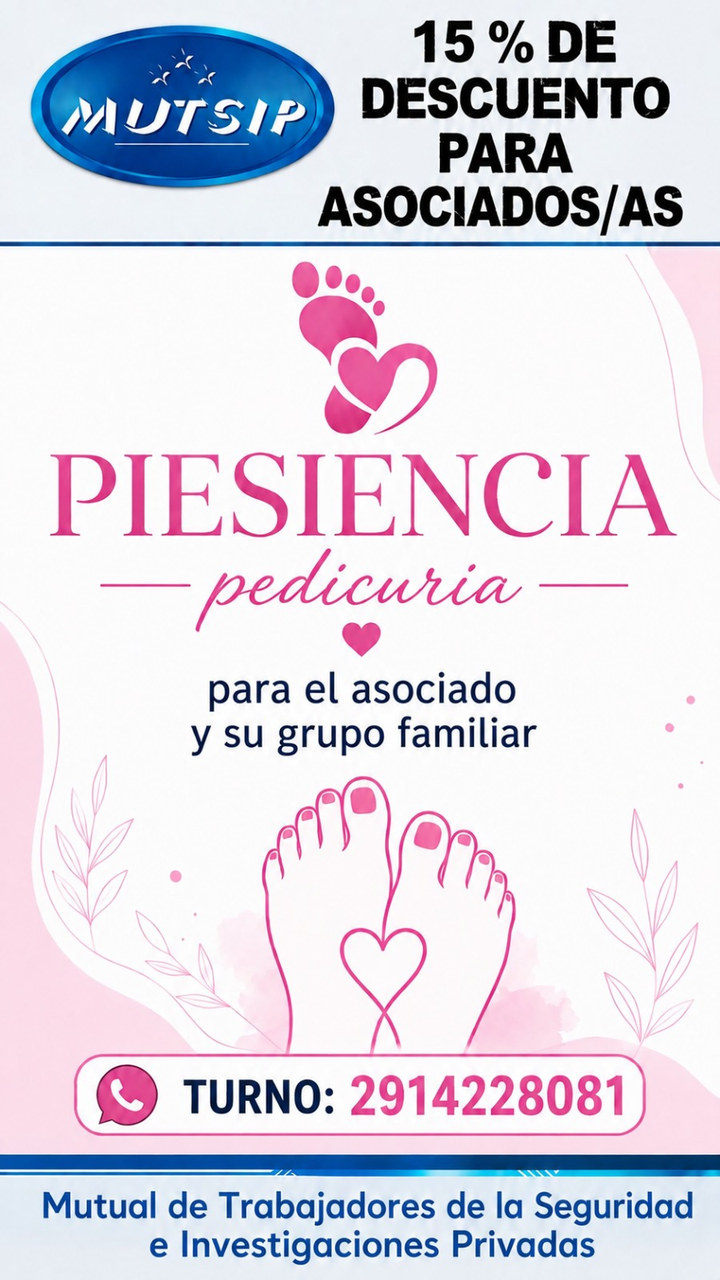 Piesiencia Pedicuría - Beneficio MUTSIP para asociados y su grupo familiar